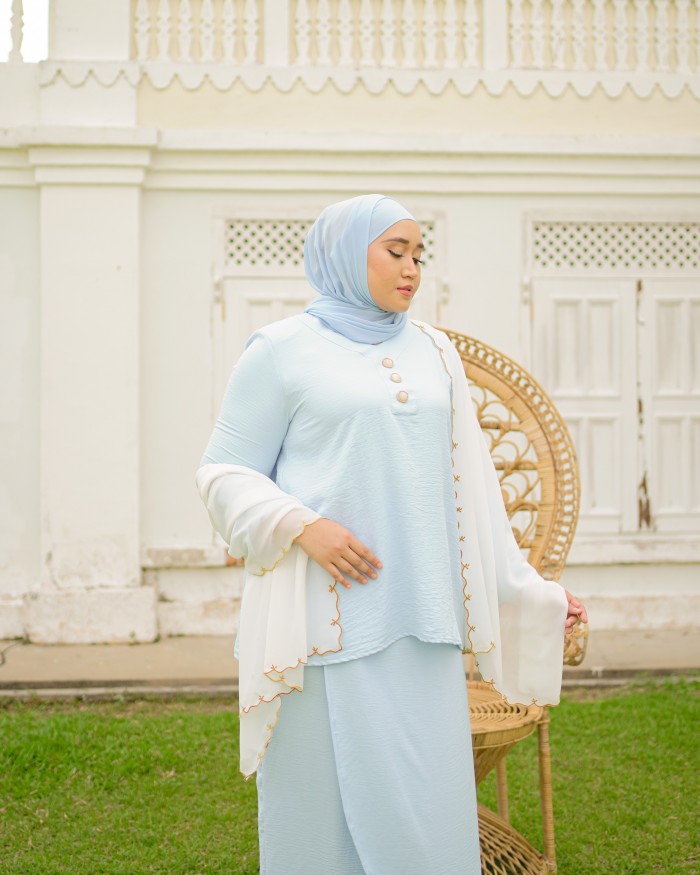Nona Asiah Kurung Kedah (Baby Blue)